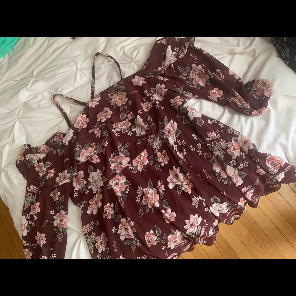 Semi-formal Torrid Ruffle Cold Shoulder Dress